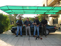 Mike Douglas and the SKA Security Detail in Front of an Armored BMW in Baghdad